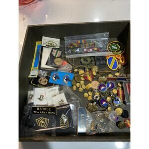 100+ Pc Misc Badges Pins Awards Buttons Emblems Dog Tags Collectibles Etc.